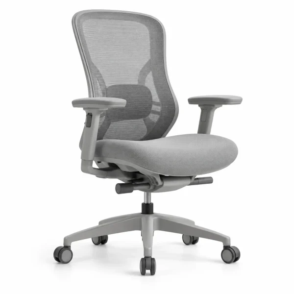 Novacrest Focus Frame Flex Mesh Task Chair Soft Grey 01 White