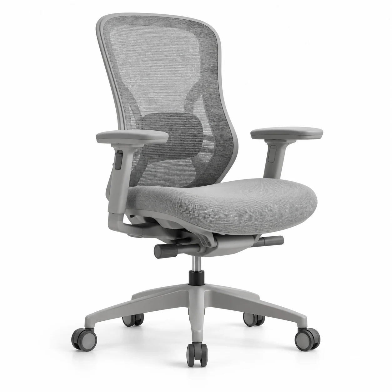 Novacrest Focus Frame Flex Mesh Task Chair Soft Grey 01 White