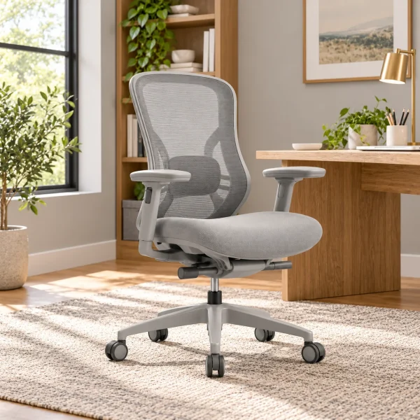 Novacrest Focus Frame Flex Mesh Task Chair Soft Grey 04 Room