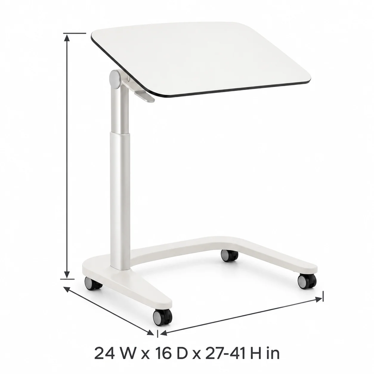 Novacrest Focus Frame Pivot Laptop Table Soft White 02 Size