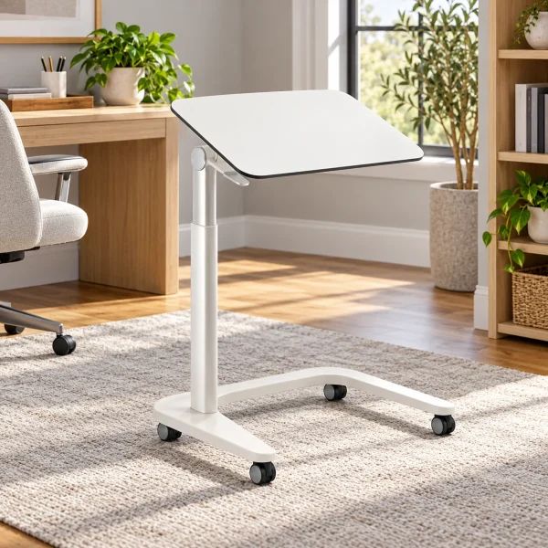 Novacrest Focus Frame Pivot Laptop Table Soft White 04 Room