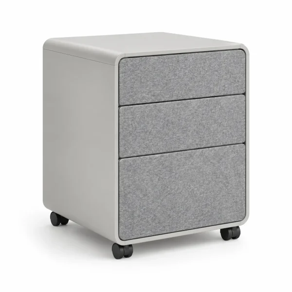 Novacrest Focus Frame Quiet Mobile Pedestal Soft Grey 01 White