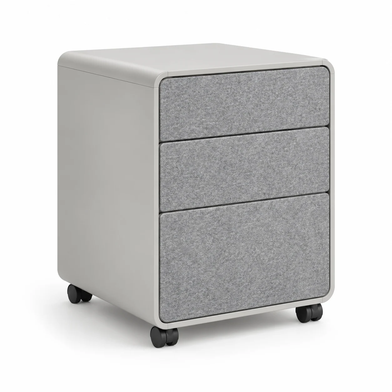 Novacrest Focus Frame Quiet Mobile Pedestal Soft Grey 01 White