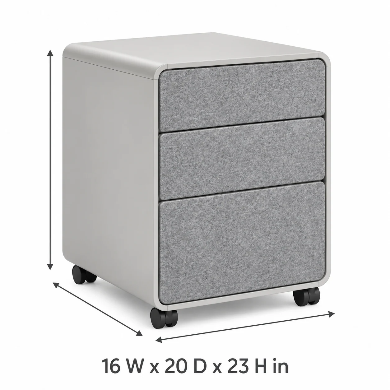 Novacrest Focus Frame Quiet Mobile Pedestal Soft Grey 02 Size