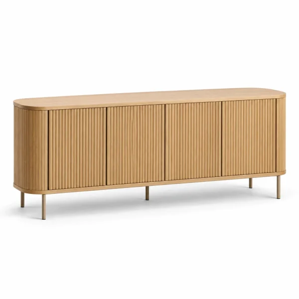 Novacrest Hearth Grain Field Sideboard Natural Oak 01 White