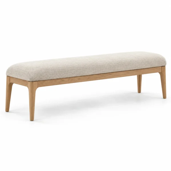 Novacrest Hearth Grain Long Grain Dining Bench Oatmeal And Natural Oak 01 White