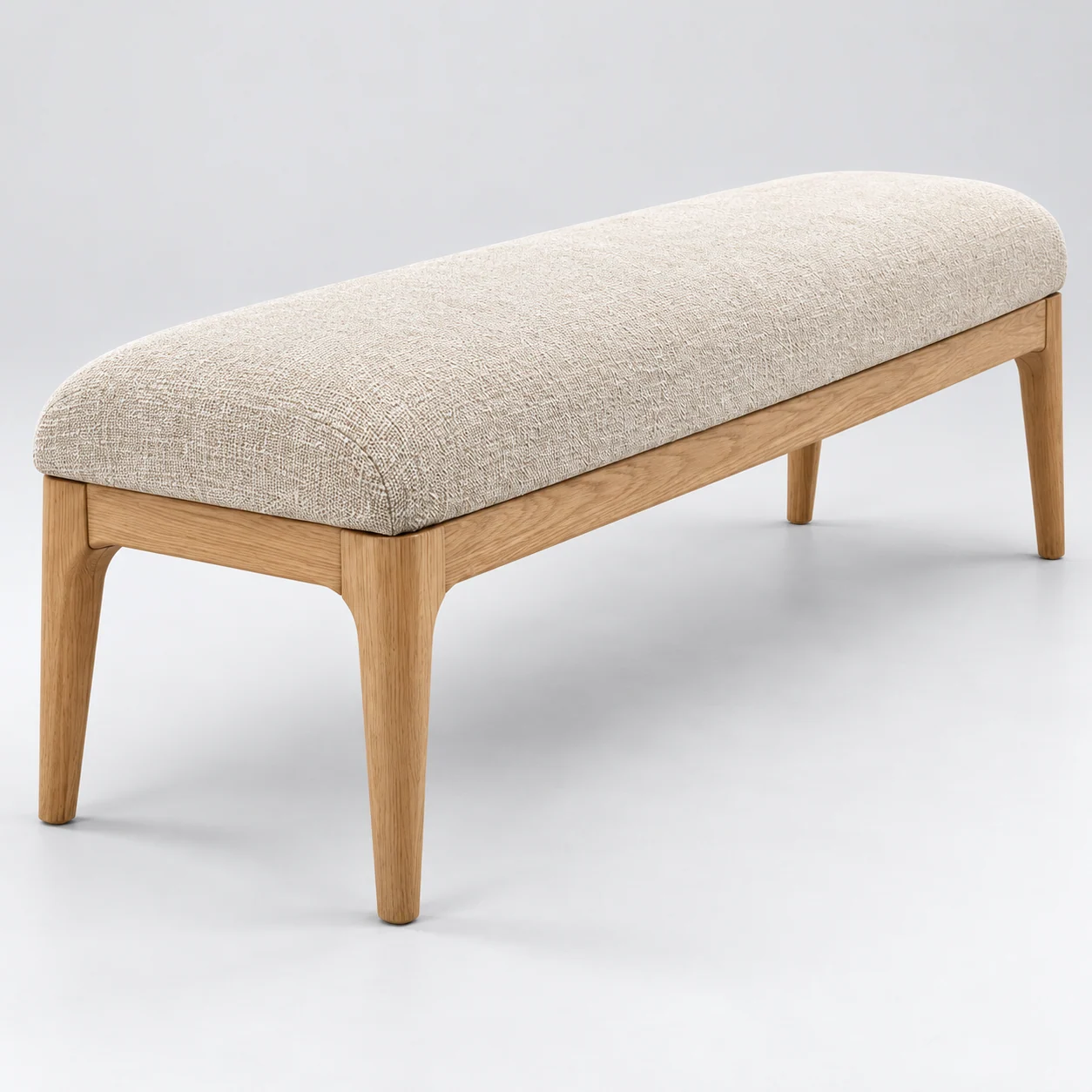 Novacrest Hearth Grain Long Grain Dining Bench Oatmeal And Natural Oak 03 Feature