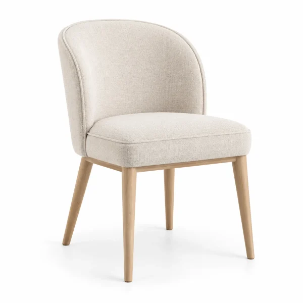 Novacrest Hearth Grain Taper Upholstered Chair Cream 01 White