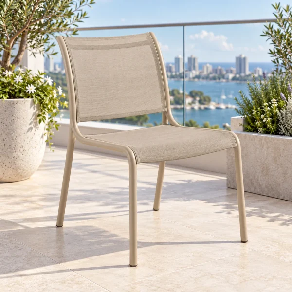 Novacrest Open Air Daily Breeze Stack Chair Sand 04 Room