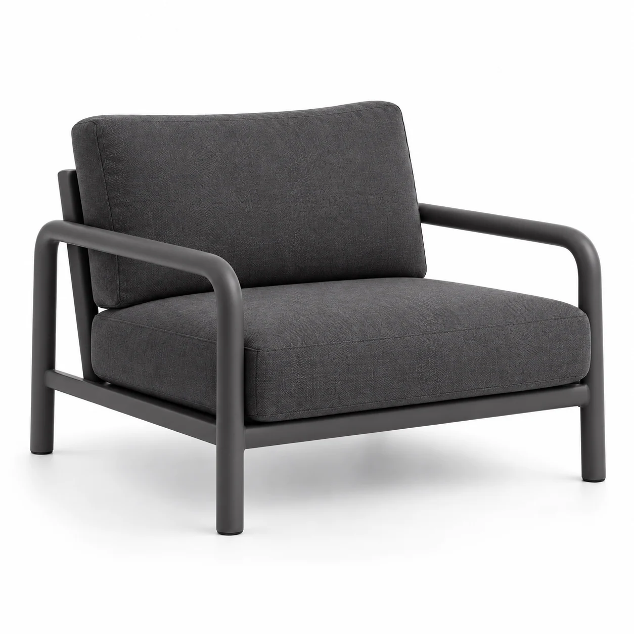 Novacrest Open Air Daily Coast Lounge Chair Charcoal 06 White