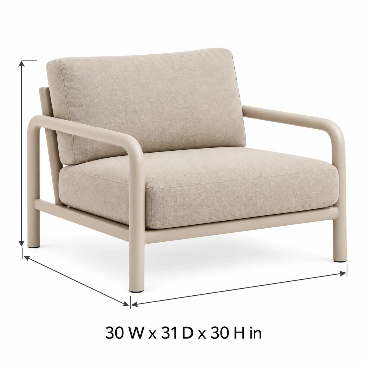 Novacrest Open Air Daily Coast Lounge Chair Sand 02 Size