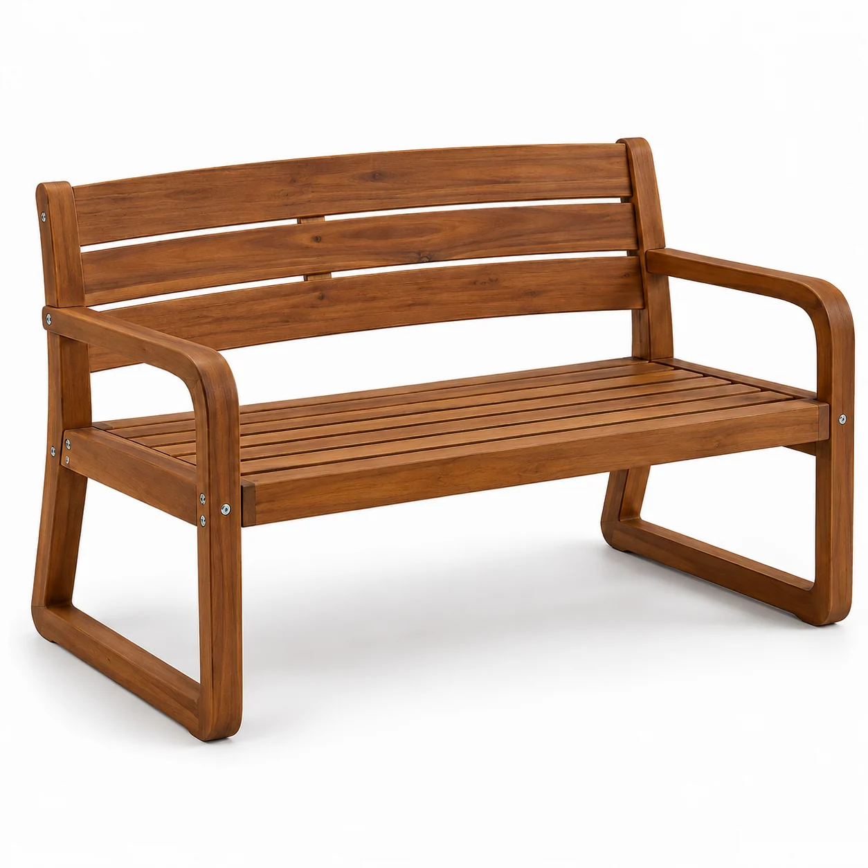 Novacrest Open Air Daily Harbour Outdoor Bench Teak Tone 06 White