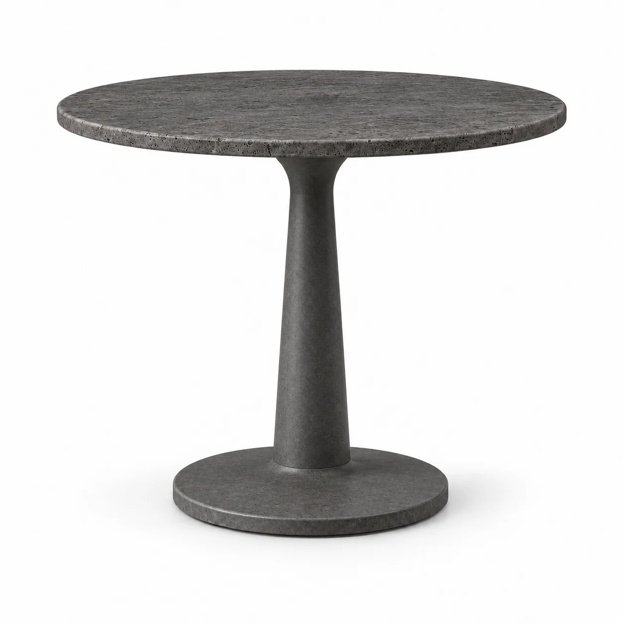 Novacrest Open Air Daily Terrace Bistro Table Charcoal Stone 06 White