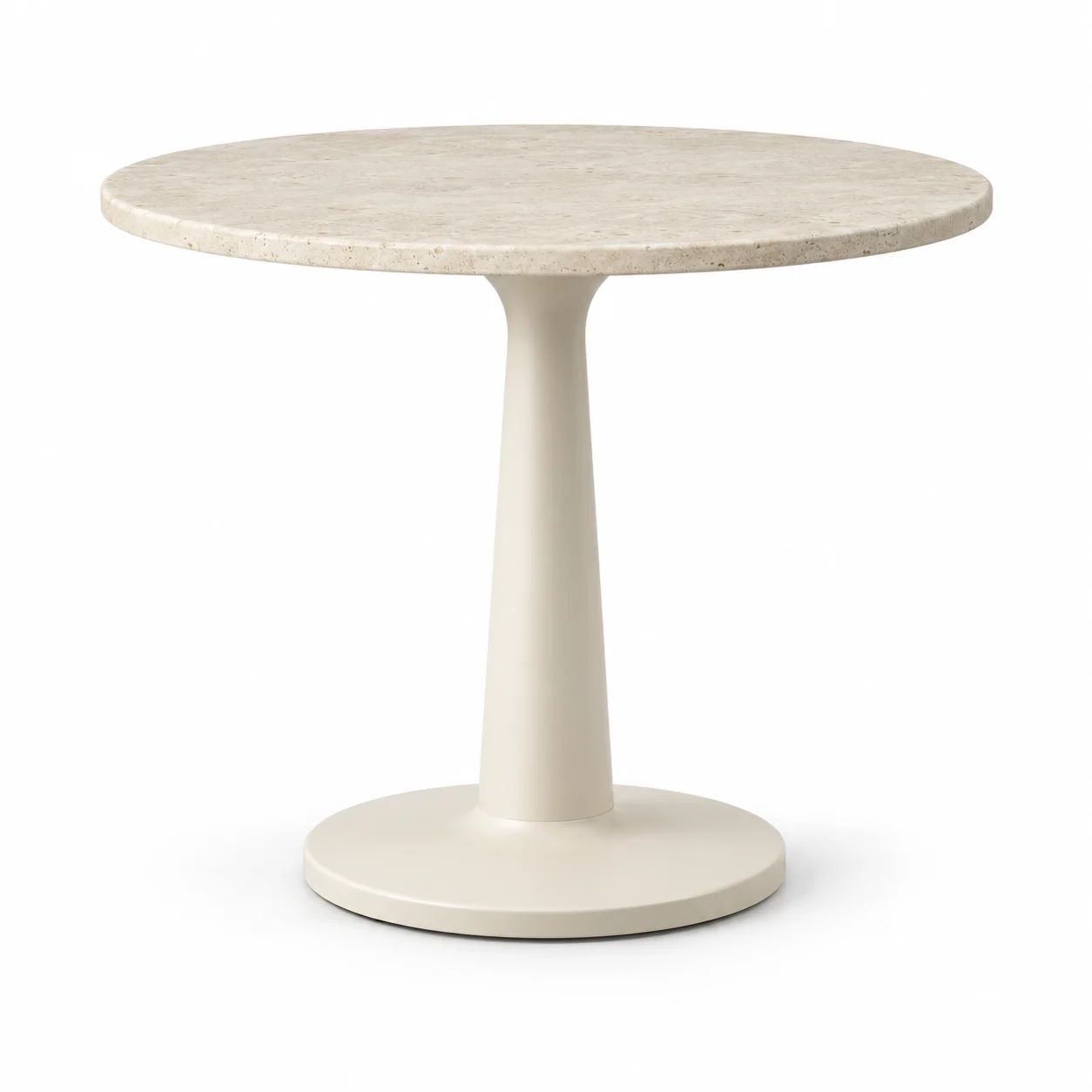 Novacrest Open Air Daily Terrace Bistro Table Ivory Stone 01 White