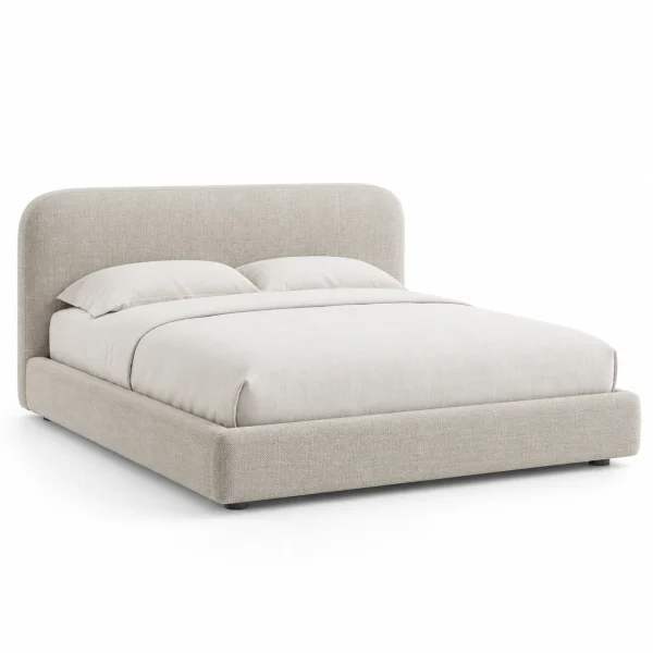 Novacrest Quiet Layer Halo Platform Bed Oatmeal 01 White