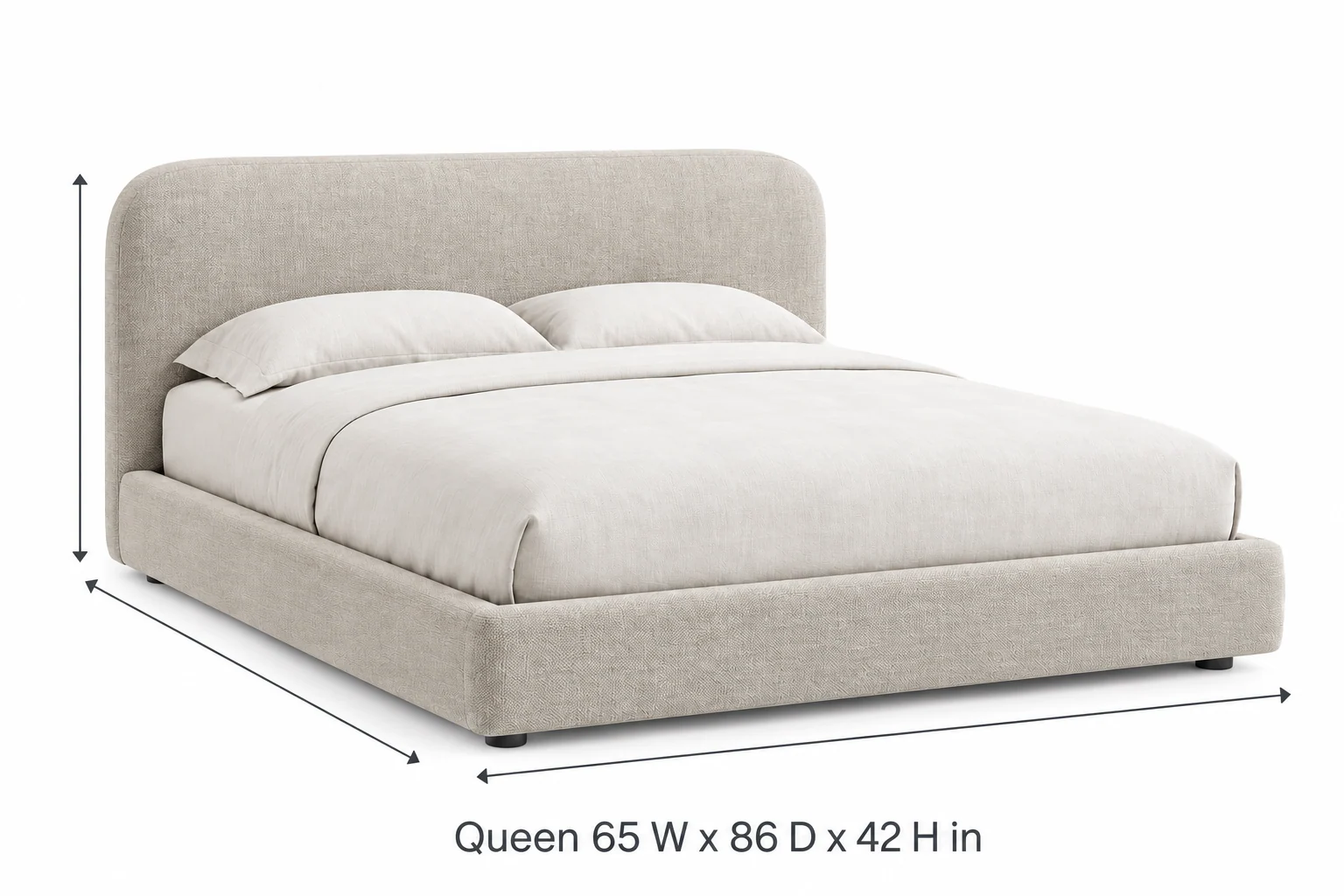 Novacrest Quiet Layer Halo Platform Bed Oatmeal 02 Size