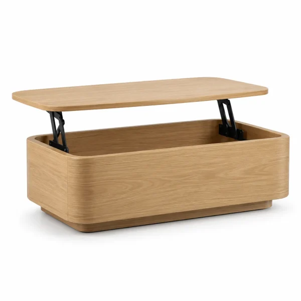Novacrest Urban Nest Arc Lift Coffee Table Natural Oak 01 White