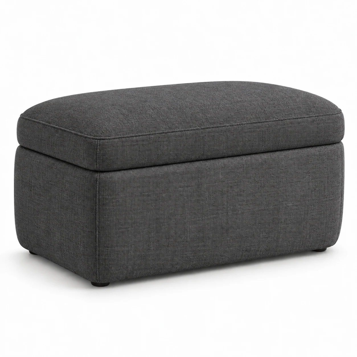 Novacrest Urban Nest Cove Storage Ottoman Charcoal 07 White