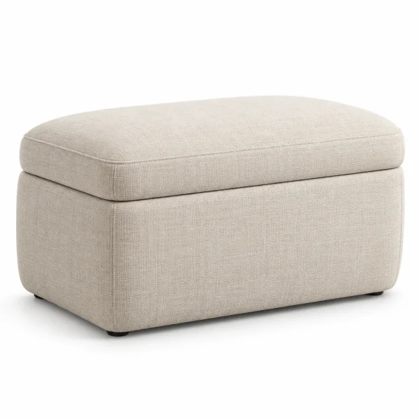 Novacrest Urban Nest Cove Storage Ottoman Oatmeal 01 White