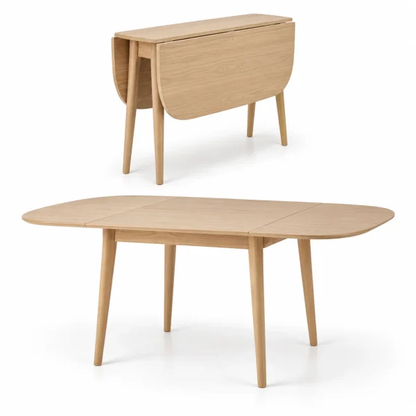 Novacrest Urban Nest Foldline Dining Table Natural Ash 01 White