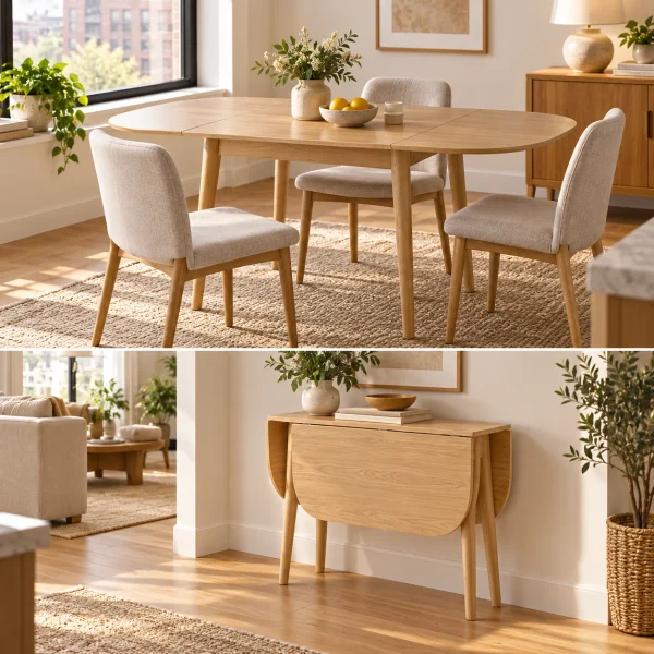 Novacrest Urban Nest Foldline Dining Table Natural Ash 04 Room