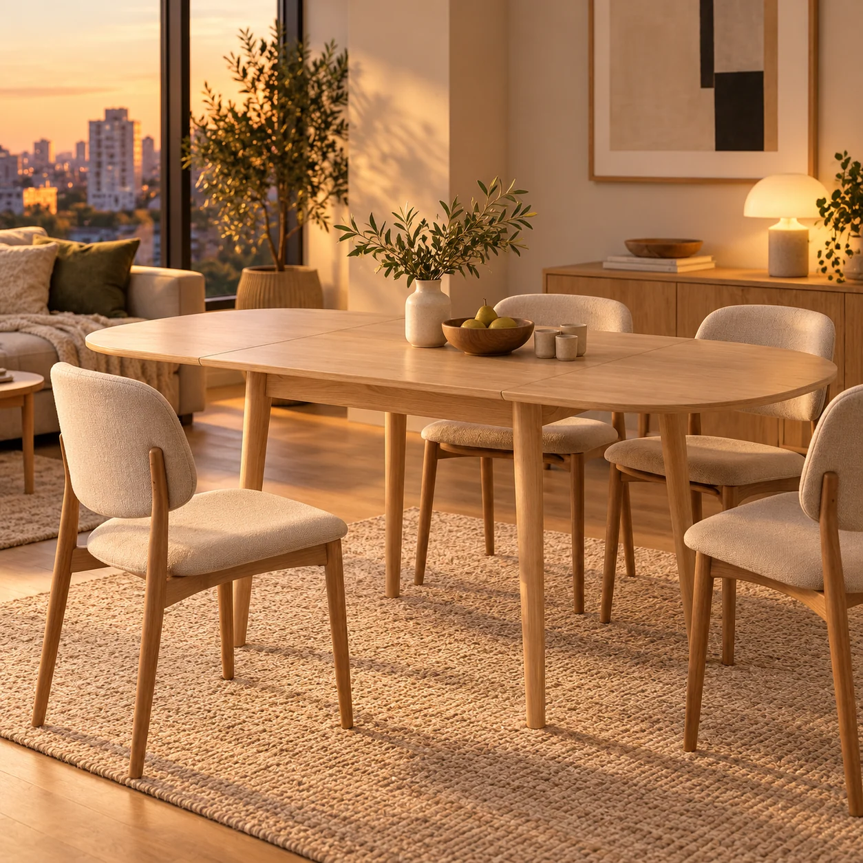 Novacrest Urban Nest Foldline Dining Table Natural Ash 05 Room
